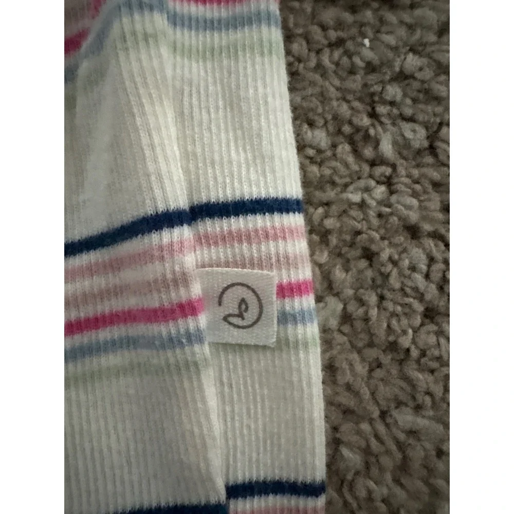 21. Little Planet Carters Organic Cotton Striped Long Sleeve Bodysuit 24M Pink
